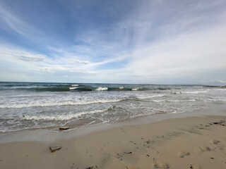 Ibiza, Spain - September 02, 2023 : View of Es Cavallet beach