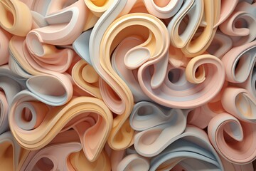 close up of pasta, Generative AI