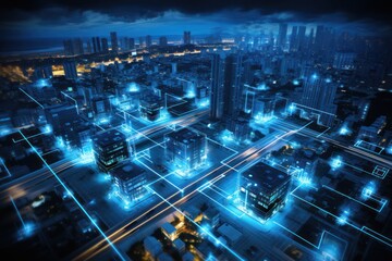 Advancing Energy Sustainability with the Smart Grid, IoT, Technology Concept, Background