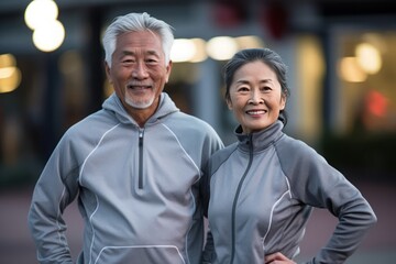 Active Senior Couple Exercising, senior fitness routine, elderly couple staying active, fitness and wellness in old age, active aging lifestyle