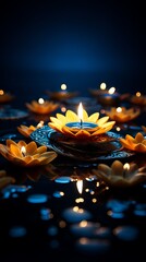 happy diwali day photo of indian candle light - obrazy, fototapety, plakaty