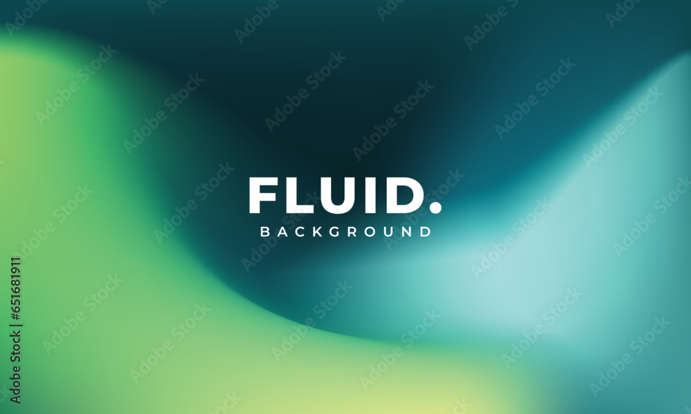 Poster green fluid gradient mesh background template copy space. smooth color gradation backdrop design. su