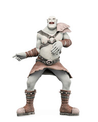 Obraz premium green orc cartoon is dancing
