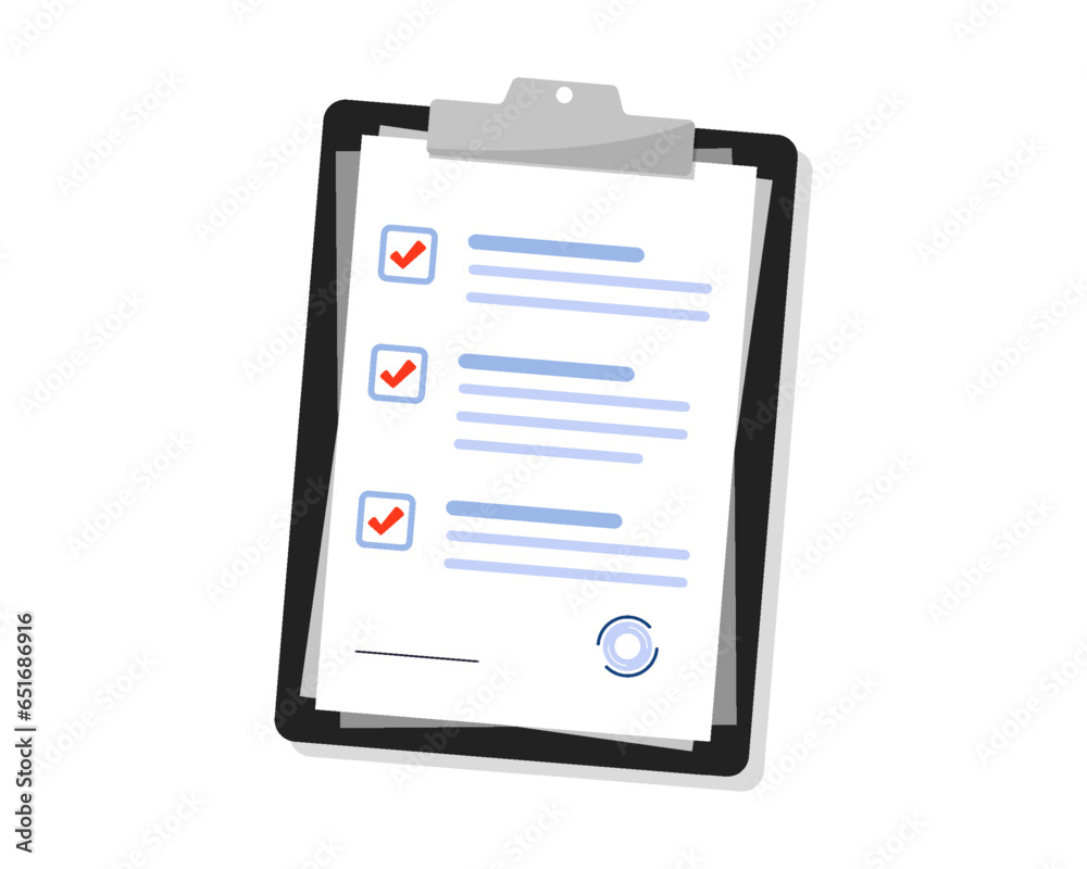Aufkleber Document. Contract papers. Paper documents. Folder with stamp and text. Stack of agreements document with signature and approval stamp. Concept of paperwork, business documents. Folder, stack papers