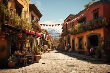 street in the old town, Generative AI