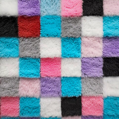 Fototapeta premium Soft Elegance: Fluffy Moquette Pattern in High-Definition, Generative AI