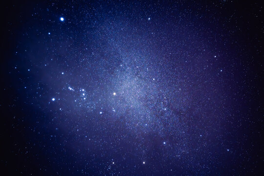 Photo of cluster of stars on a dark night sky