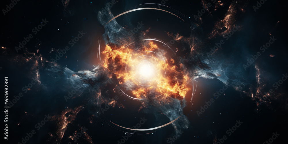 Wall mural space galaxy background. panoramic view