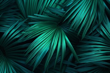 palm leaf background, Generative AI