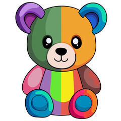 Rainbow Teddy Bear