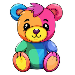 Rainbow Teddy Bear