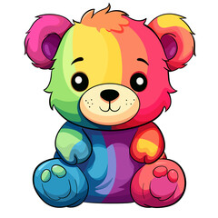 Rainbow Teddy Bear