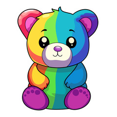 Rainbow Teddy Bear