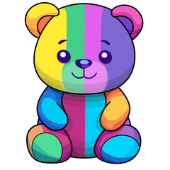 Rainbow Teddy Bear