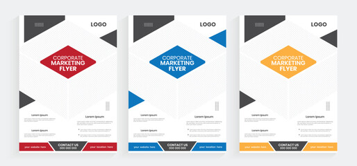 Corporate agency's latest A4 digital flyer design, business industry marketing editable report layout, best clean A4 case study, A4 handout, and A4 paper sheet design