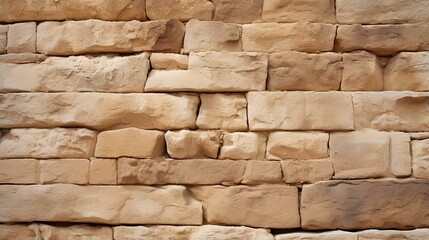 Close-up of Sandstone Wall. architectural styles of desert areas. generative AI