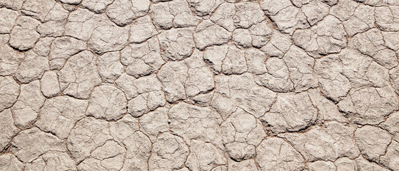 Cracked desert ground texture due to waterless dry years due to climate change