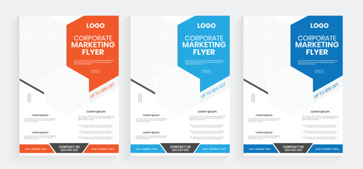 Corporate agency's latest A4 flyer design, business industry marketing cover page layout, clean A4 case study, A4 handout, and A4 paper sheet design