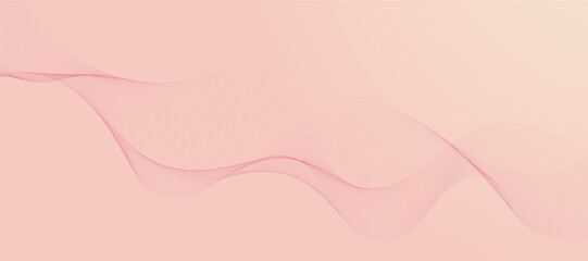 Modern vector pink background with pink wavy lines.