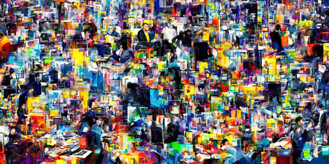 abstract trading floor