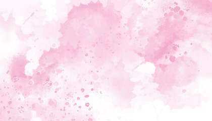 Pink pastel watercolor background for your design, watercolor lantern concept, vector. Paint splash texture