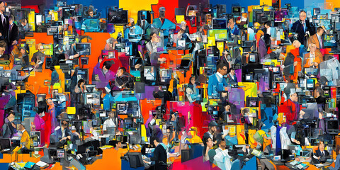 abstract trading floor