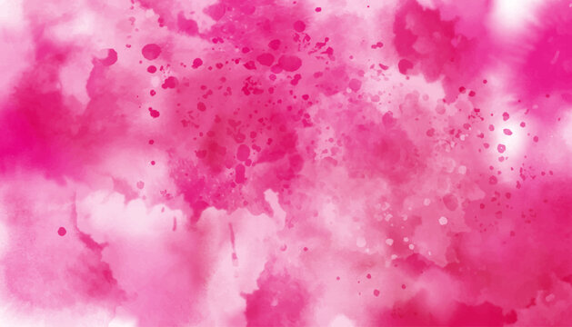 Pink watercolor background for your design, watercolor background concept, vector. Ink splatter texture © Nataliia
