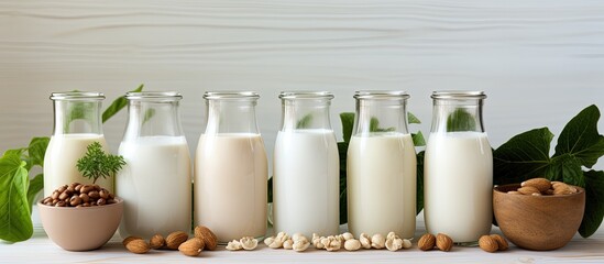Diverse non dairy milk options for healthy consumption