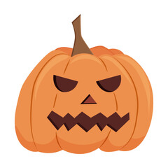 Scary Halloween Pumpkin, Halloween gourd with eyes	
