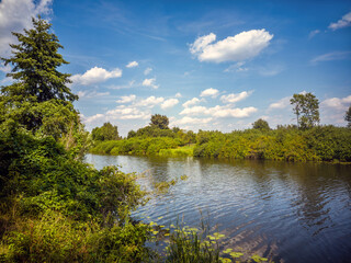 Żeranski Canal - a 17.3 km long water canal connecting the Vistula River and Zegrzyńskie Lake, Poland