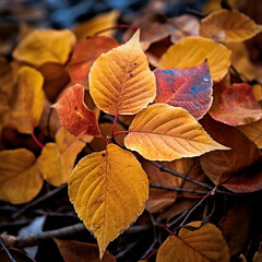Obraz premium Fall foliage close-up. Autumn season