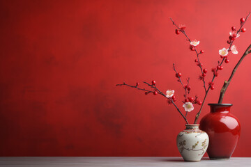 Chinese New Year Theme Greeting Card Background