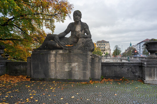 Franconia Sculpture at Luitpold Bridge - Munich, Bavaria, Germany