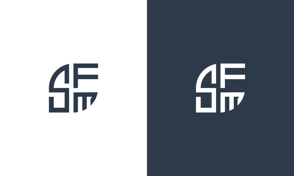 initials SFM triangular shape vector logo design Very suitable for use in business consulting and technology companies