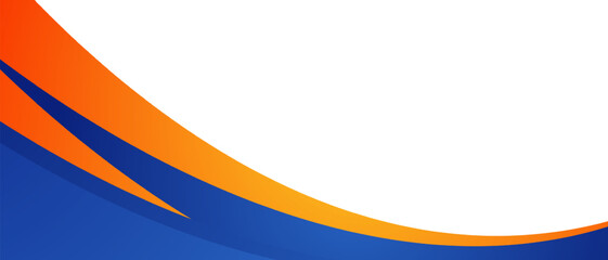abstract business banner background with orange and blue gradient color. vector illustration