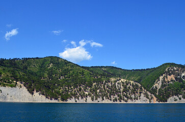view of the rocks from the sea