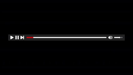 Video progress timeline bar, Multimedia player template, Audio music timeline bar moving with track
