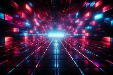 Fototapeta na wymiar Luminous Neon Gridscape, a Stylish Background Texture with Electric Hues, Embracing Futuristic Vibes for a Modern Visual Spectrum