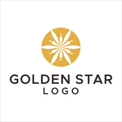 Elegant Octagonal luxury golden flower tile pattern mandala logo design - obrazy, fototapety, plakaty