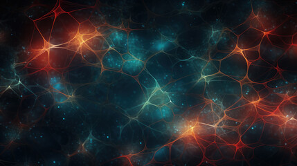 Fototapeta premium Abstract Geometric Patterns: Colorful and Contemporary Neural Network Design