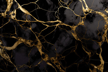 Black dold liquid watercolor background with golden stains. Teal turquoise marble alcohol ink drawing effect.