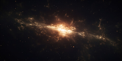Fototapeta premium space galaxy background. Panoramic view