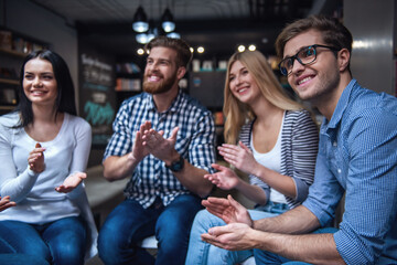 Young people in the library