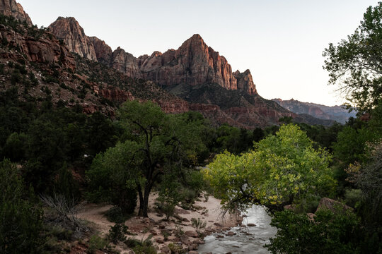 landscape, travel, zion, canyon, utah, hike, hiking, sky, park, national, view, mountain, rock, scenic, wild, valley, outdoor, peak, nature, natural, trail, sandstone, tourism, cliff, usa, river, suns