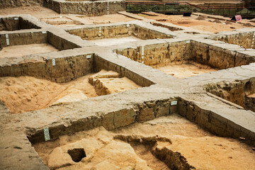Interior of the Jinsha Excavation Site in Chengdu China