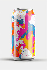Obraz premium Soda Can Mockup White with shades white background, AI Generated