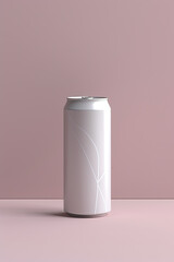 Soda Can Mockup White with shades white background, AI Generated