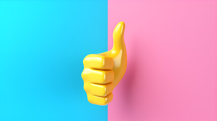 Thumbs up for positivity! - obrazy, fototapety, plakaty