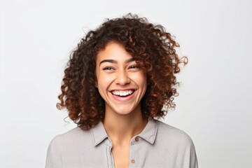 Happy African American Woman: Smiling, Joyful Student Closeup Portrait