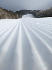 菅平スキー場圧雪車キャタピュラの跡 